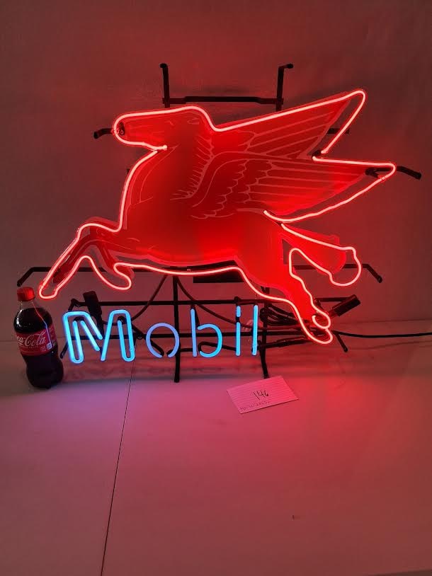 Mobil Pegasus Flying Red Horse Neon Sign (1 of 2)