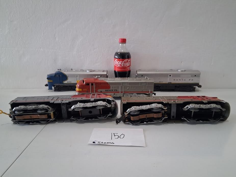5 Piece lot. 4 Marx Engines and a box car (1 of 6)