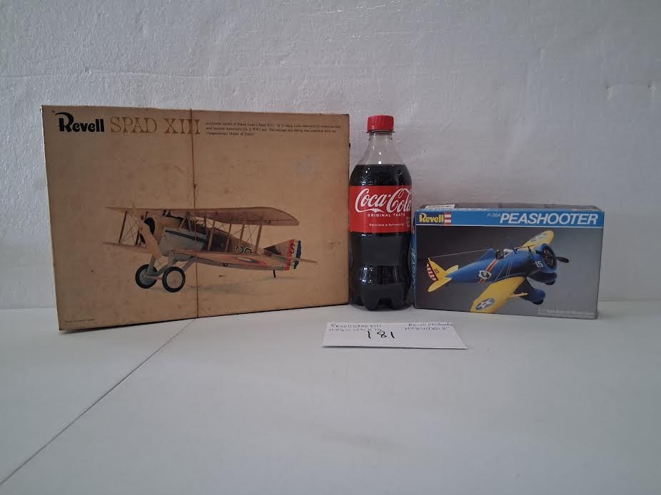 2 Vintage Model Kits/ 1/72 Scale model kit P-26A Pea Shooter + 2 Spad XII: 1/72 Scale model kit P-26A Pea Shooter + 2 Spad XII