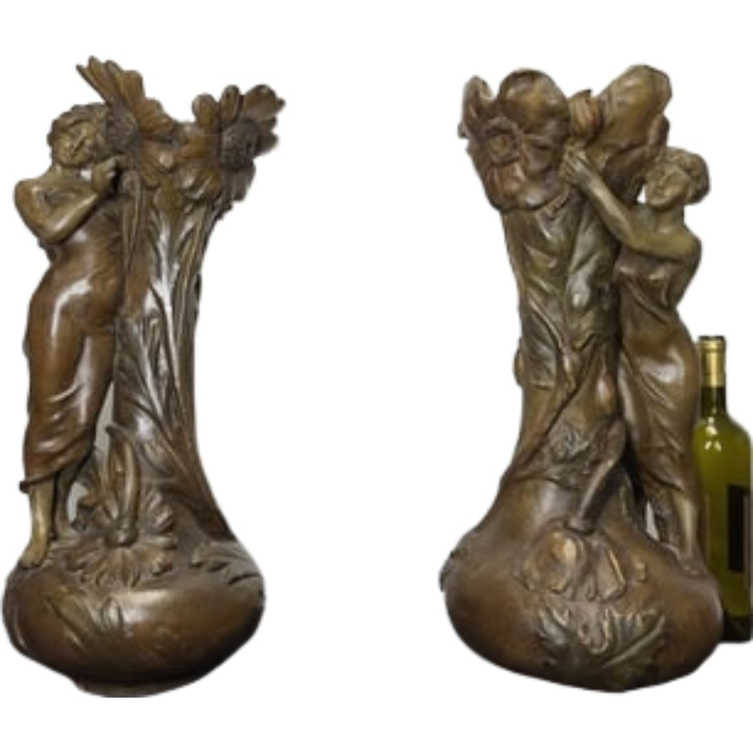 Pair of Terra Cotta Art Nouvea Vases (1 of 5)