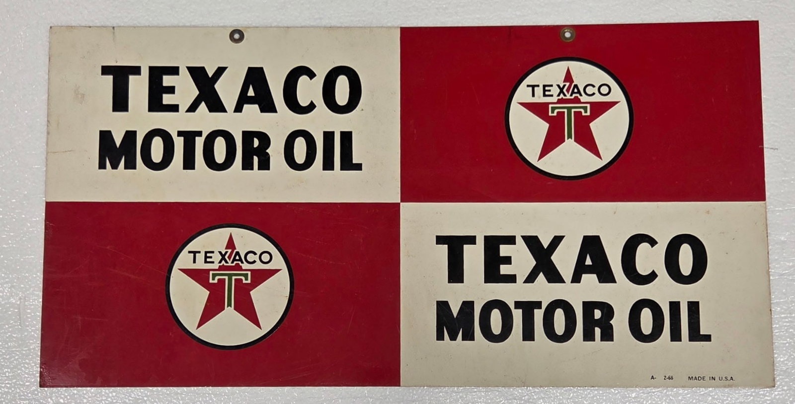 Texaco Motor Oil Double-Sided Advertising Sign (1 of 1)