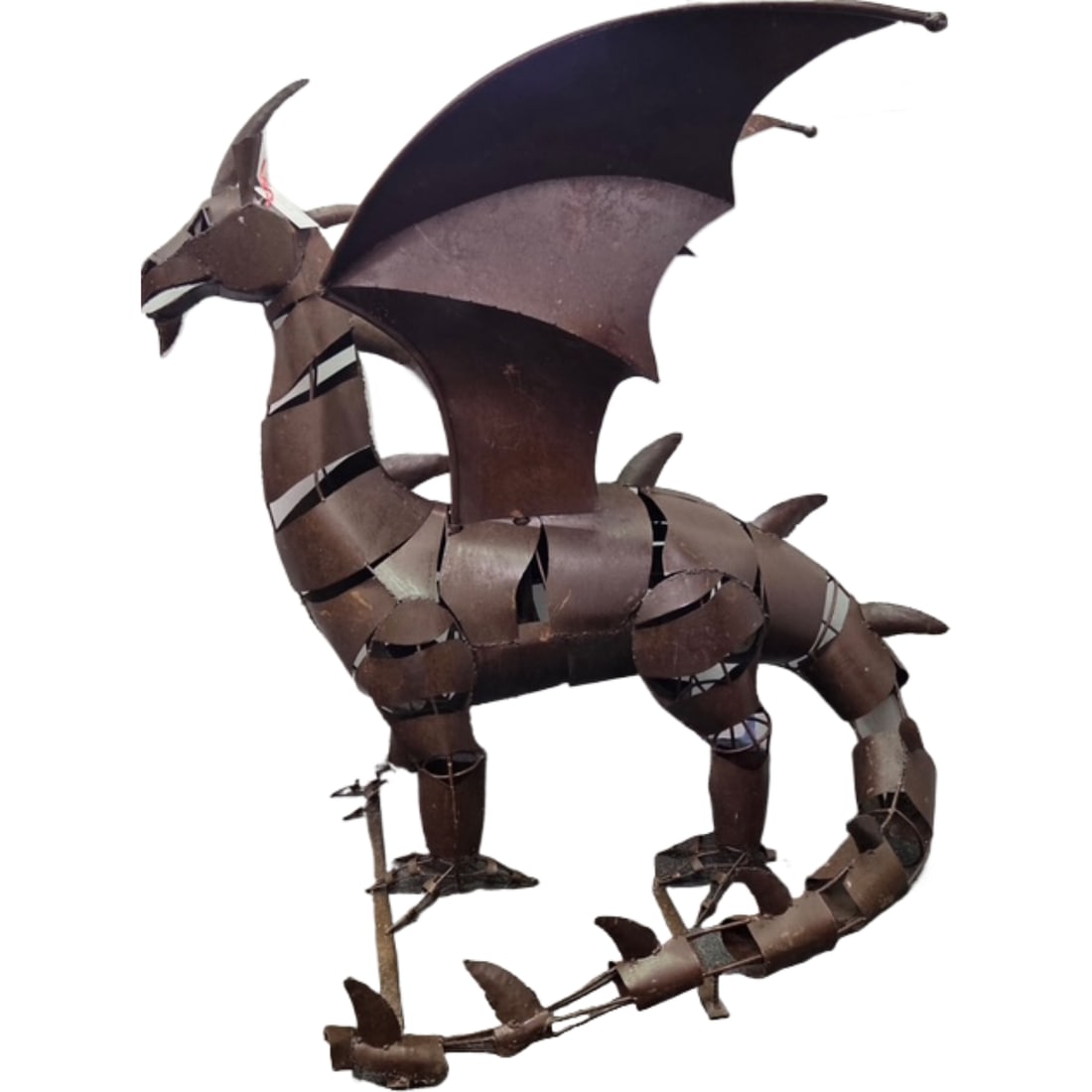 Large Metal Gargoyle Sculpture: Metal Dragon Garden Metal Art