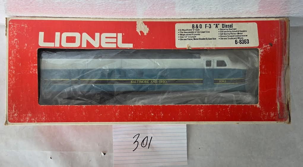 Lionel B&O F-3 AA Diesel Locomotive 6-8363 Boxed (1 of 2)