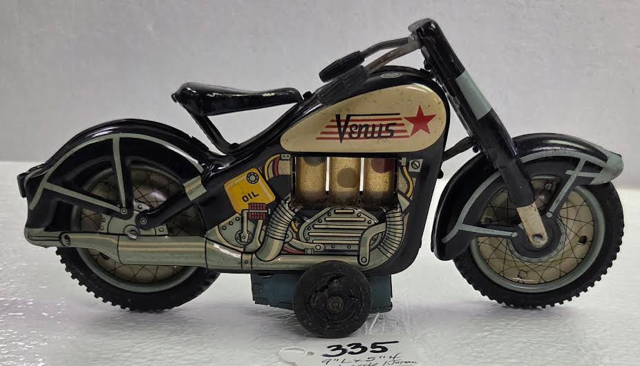 Vintage Tin Litho 'Venus" Motorcycle (1 of 4)
