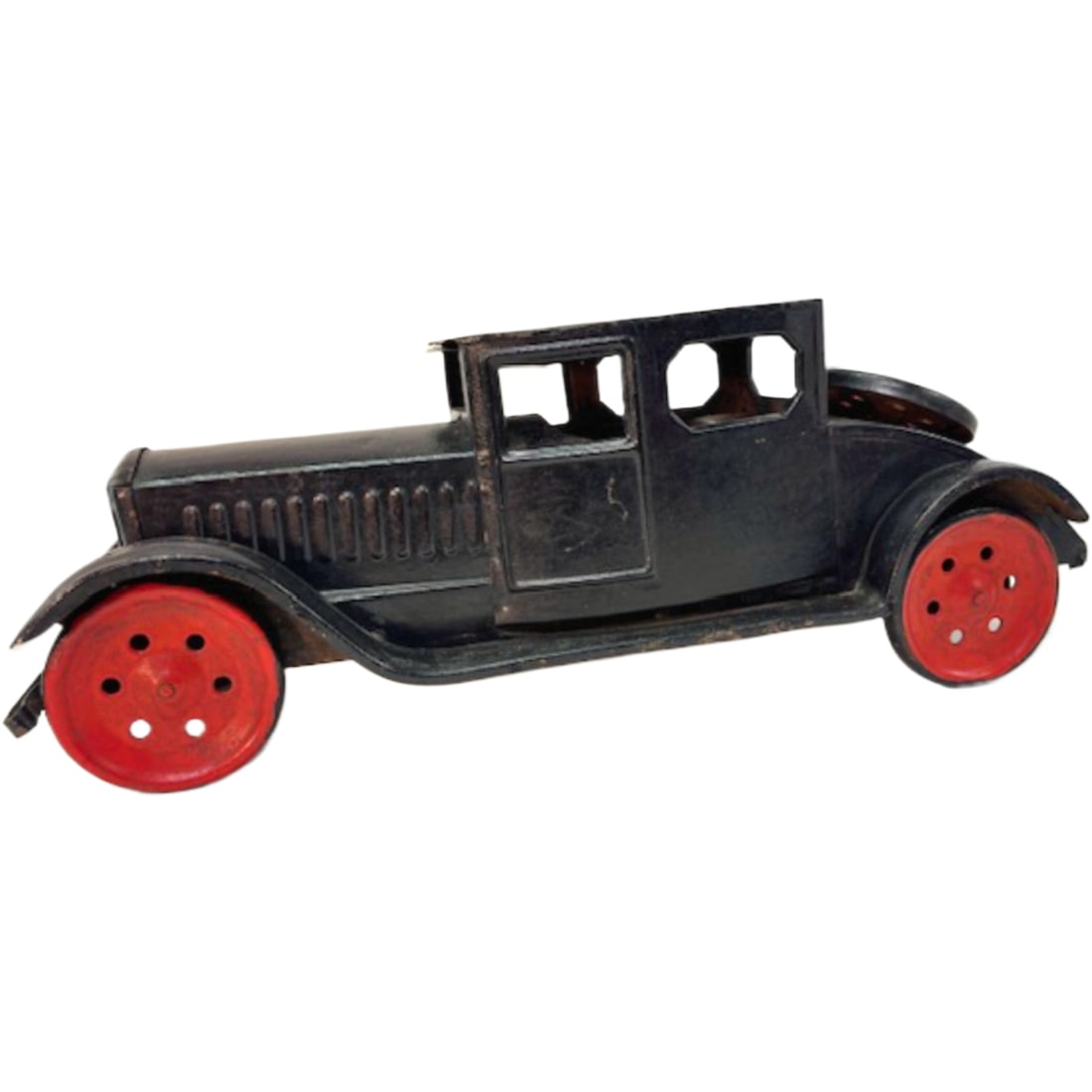Pressed Steel Keystone Style Coupe: Pressed Steel Keystone Style Coupe in Black wirt Red Wheels