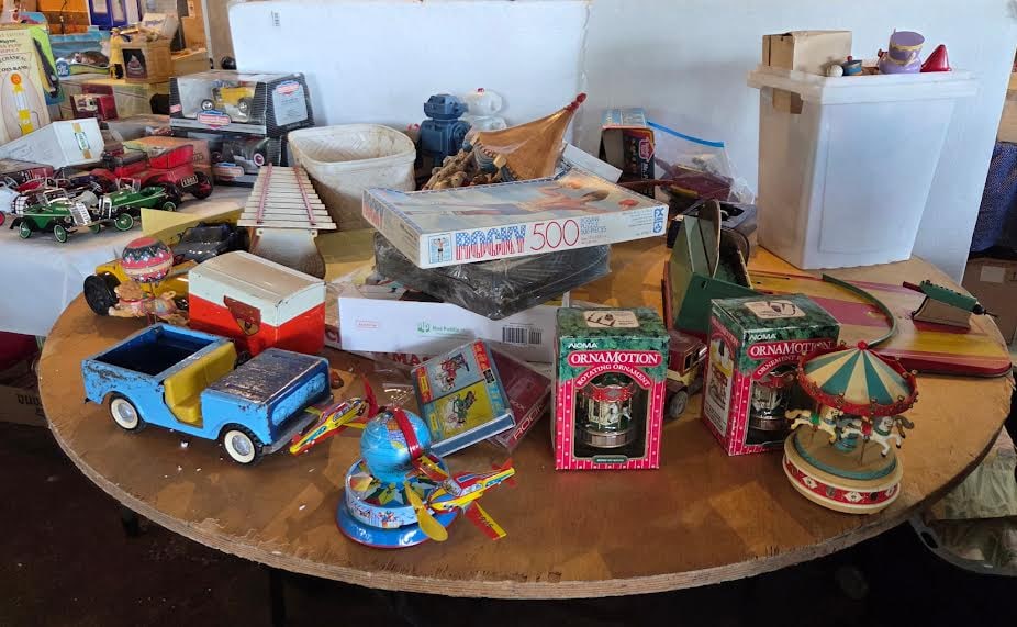 Dealer Table Top Lot of Cars and Misc (1 of 2)