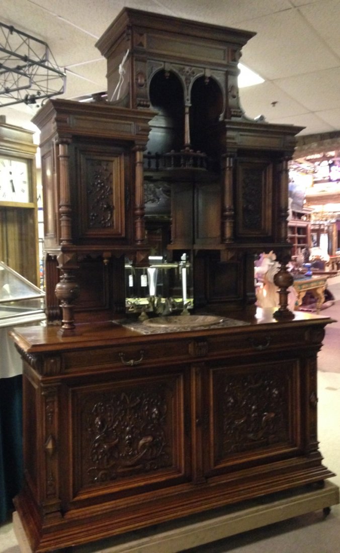 French buffet with built in sink: Unusual French buffet with built in sink. Measures 104"x73"x23"