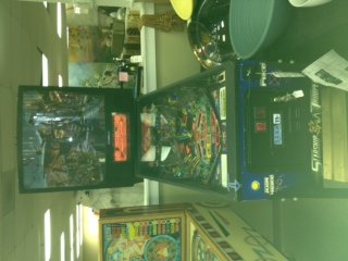 Sega Starship Troopers Pinball Machine: Circa 1998, approx. 77"Hx52"Dx30"W