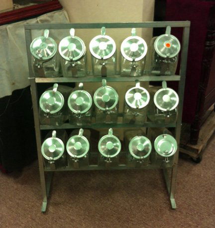 15 Jar Candy Rack: approx. 40"Hx22"Dx30"W