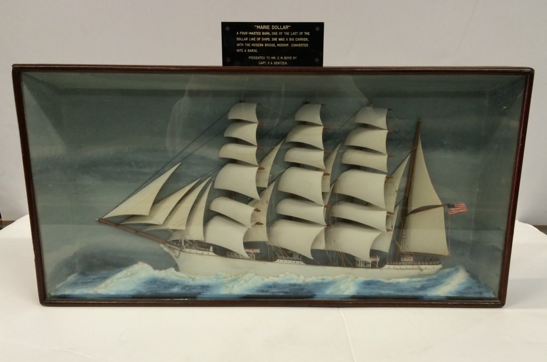 Diorama Ship in a Box Mare Dollar: "Mare Dollar" ship in a box measures 24" wide and 12" tall