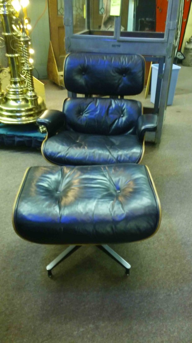 Rosewood Eames chair and ottoman (1 of 9)