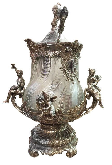 Silver over glass punch bowl (1 of 5)
