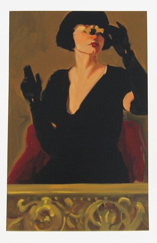 Linda Kyser Smith "Stage Left": Original hand signed and numbered serigraph on paper, from the edition of 195, image size 28" x 18", unframed.