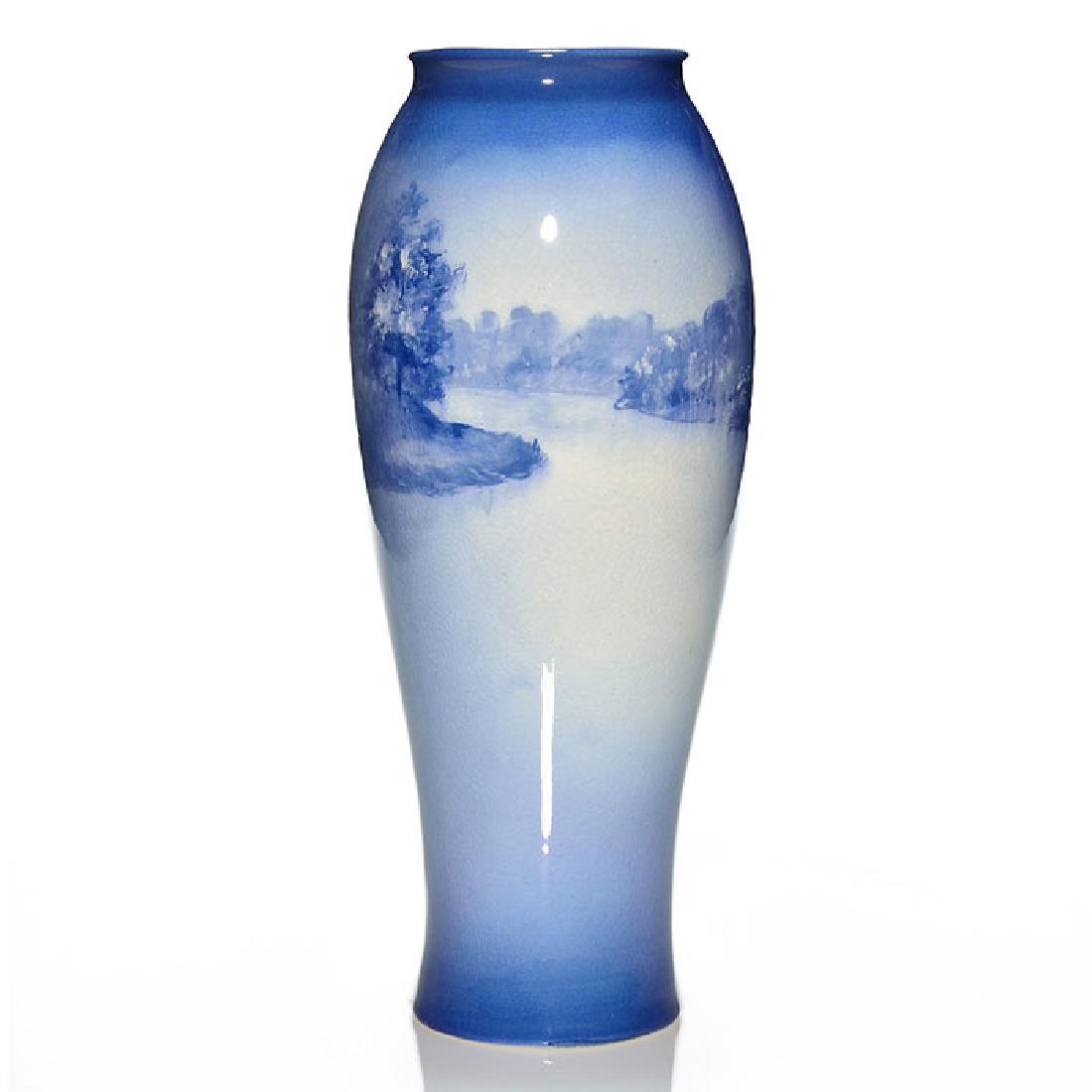 Roseville Azurean tall scenic vase, 15 inches (1 of 1)