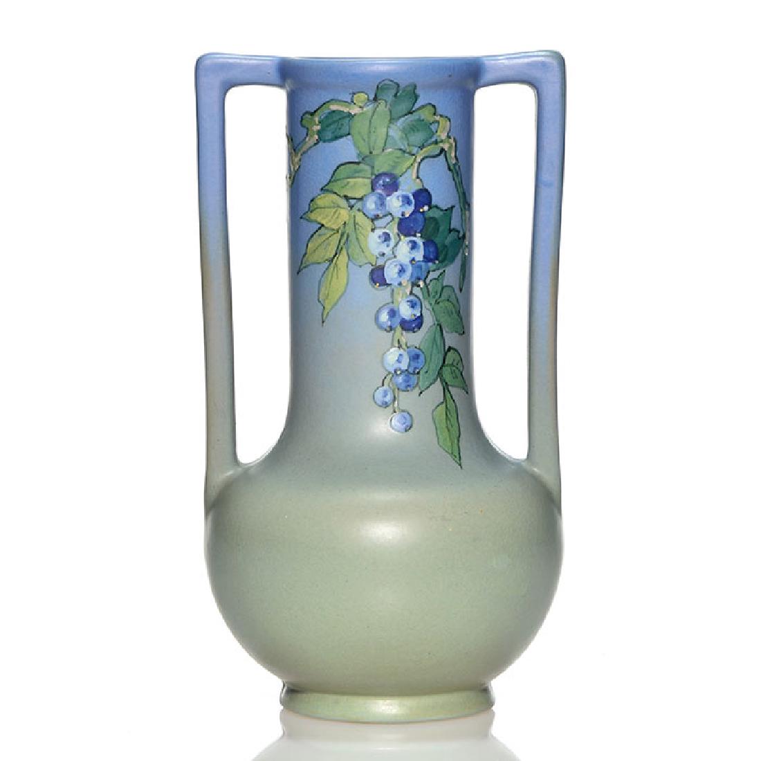 Weller Hudson 2 handled vase, McLaughlin, 9 3/4 inches (1 of 1)