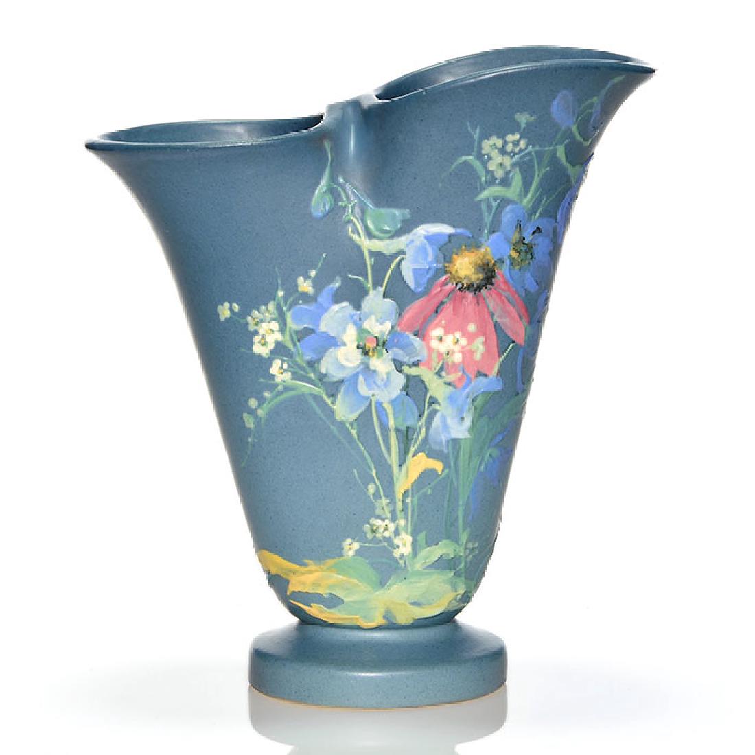 Weller Hudson double vase, floral, Mae Timberlake, 8 (1 of 1)
