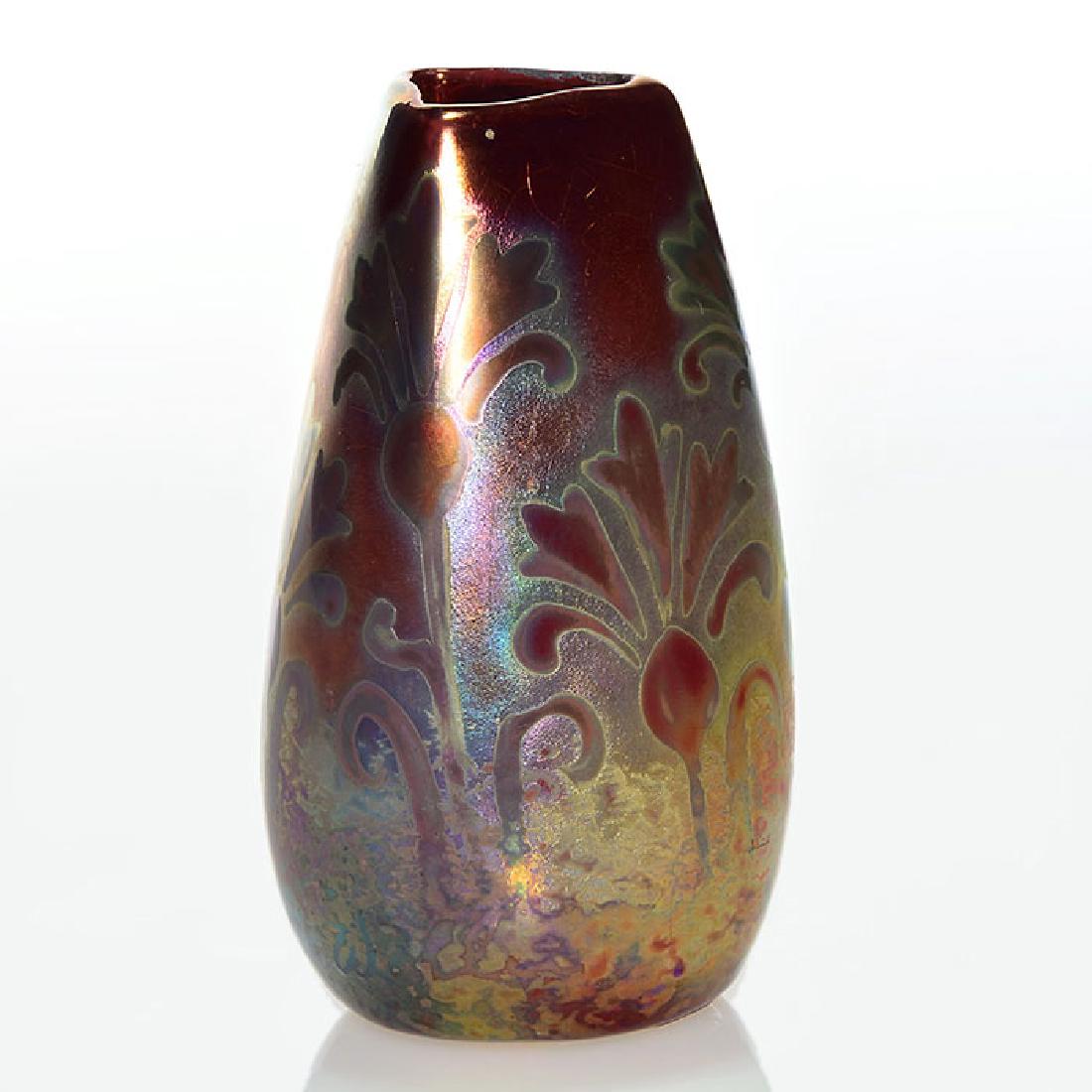 Weller Sicard vase, daisy-like flower, 5 inches, signed (1 of 1)