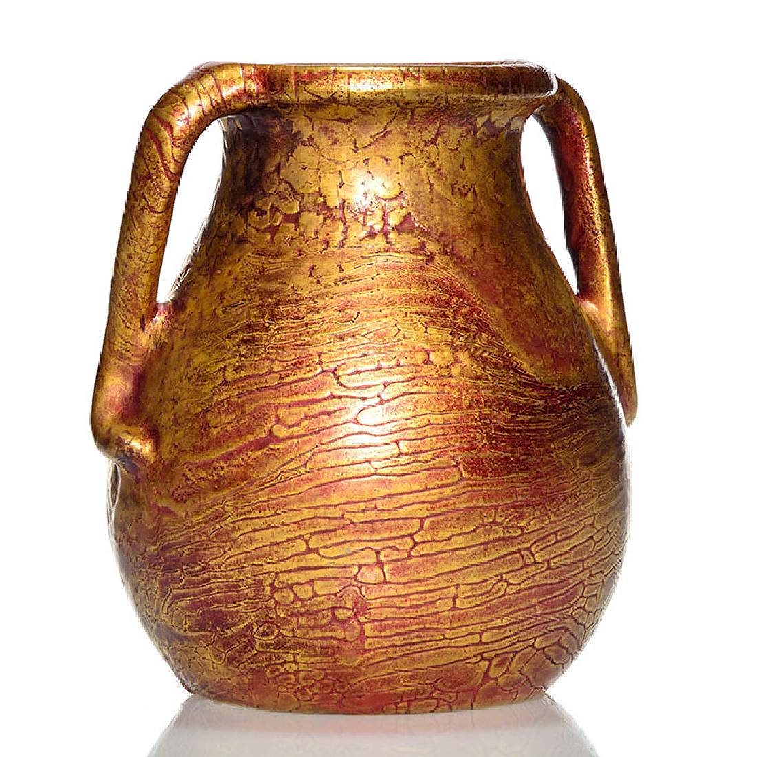 Weller "experimental" metallic glaze vase, 6 1/4 inches (1 of 2)