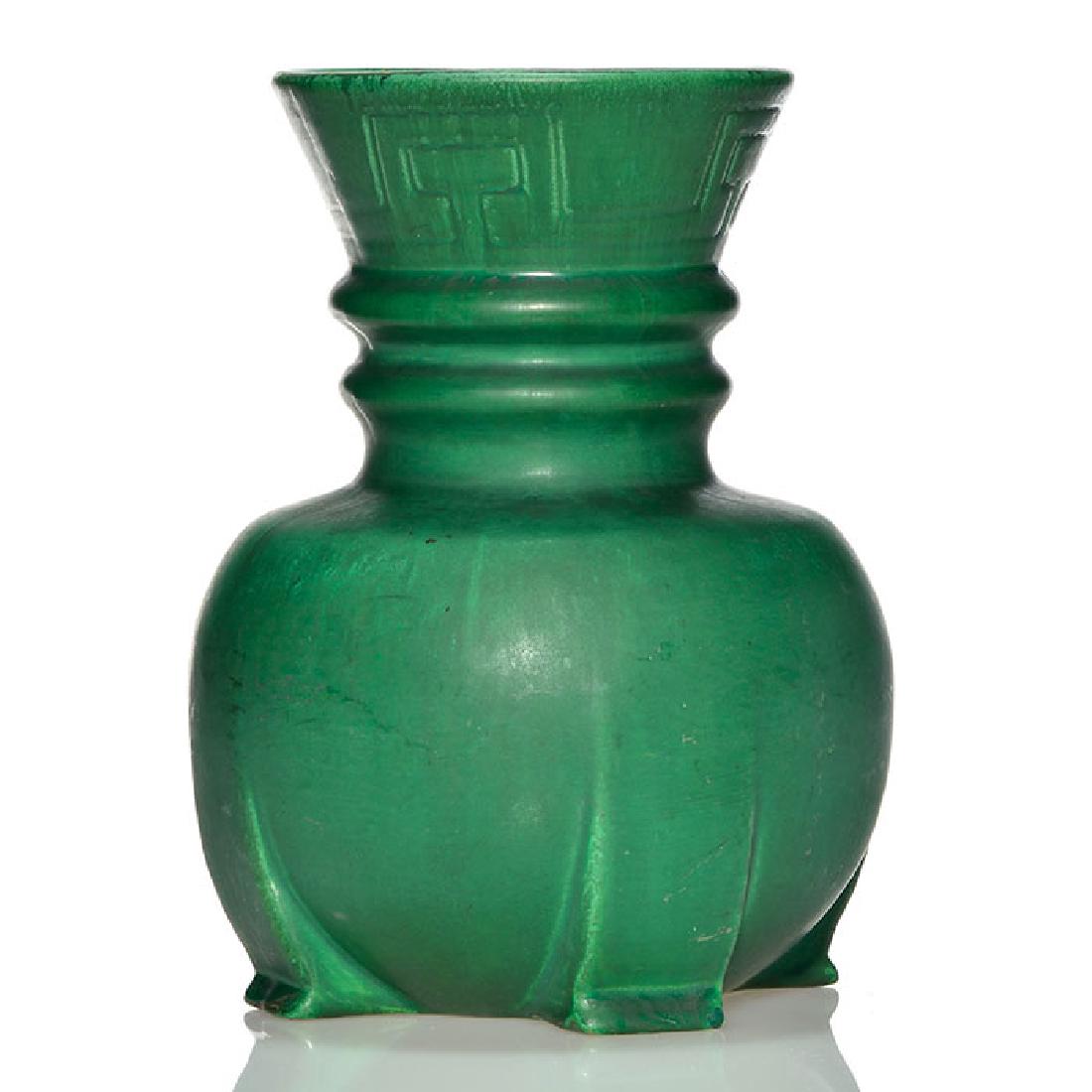 Owens Green Matt vase, Arts & Crafts, 8 3/4 inches (1 of 1)
