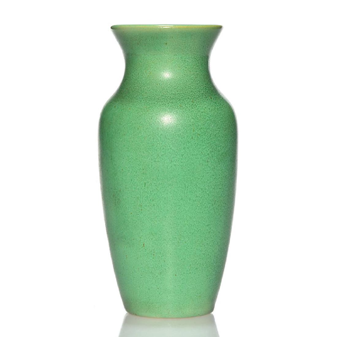 Teco vase, green matt, shape 248, 6 7/8 inches. (1 of 1)