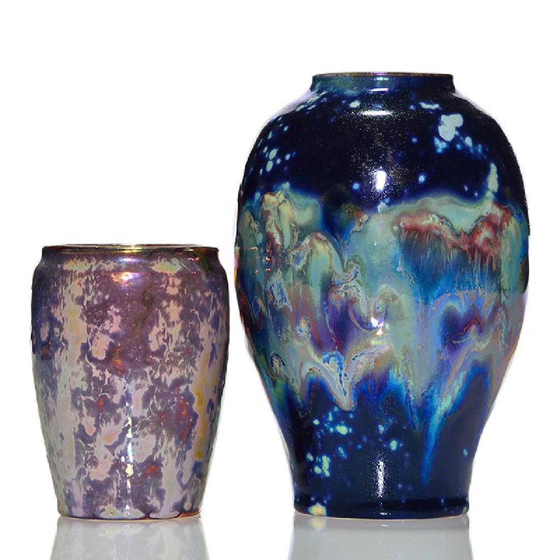 2 Paul J. Katrich luster glaze vase, 3 7/8” and 6 1/4” (1 of 1)