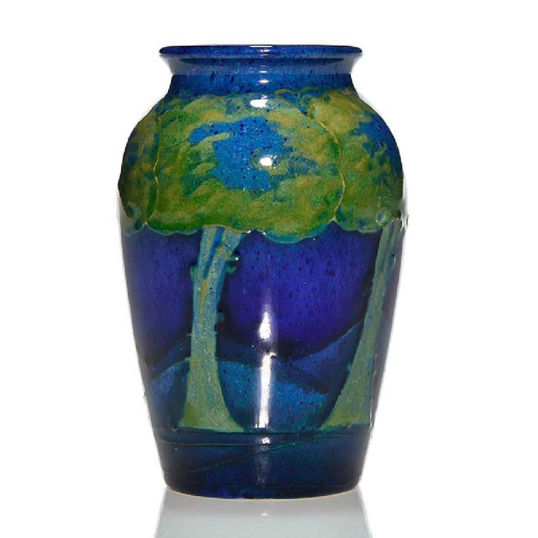 Moorcroft Moonlit Blue mini vase, ca. 1928, good color, (1 of 1)