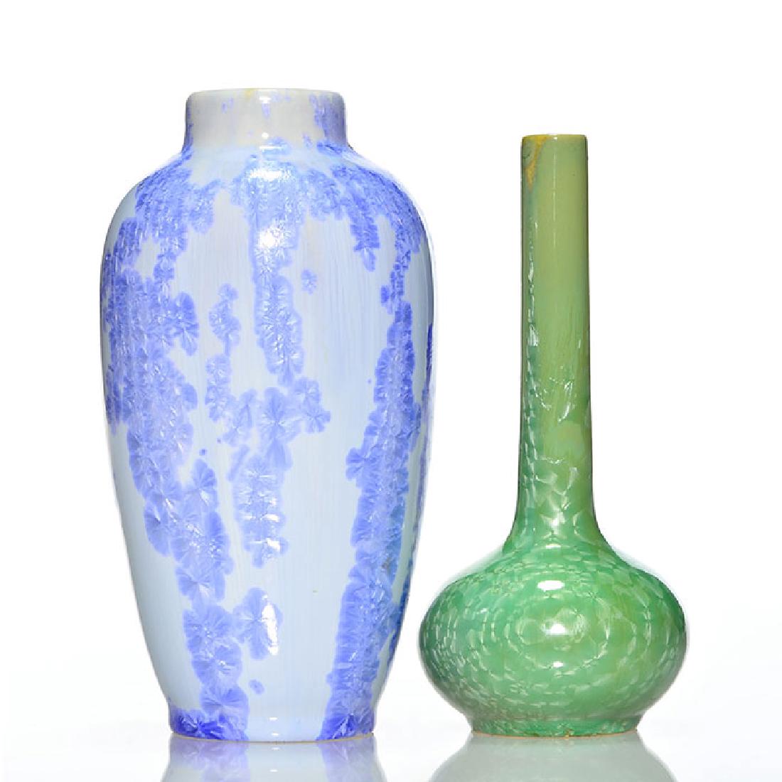 2 Crystalline vases, France, 5 1/2 and 5 7/8 inches (1 of 1)