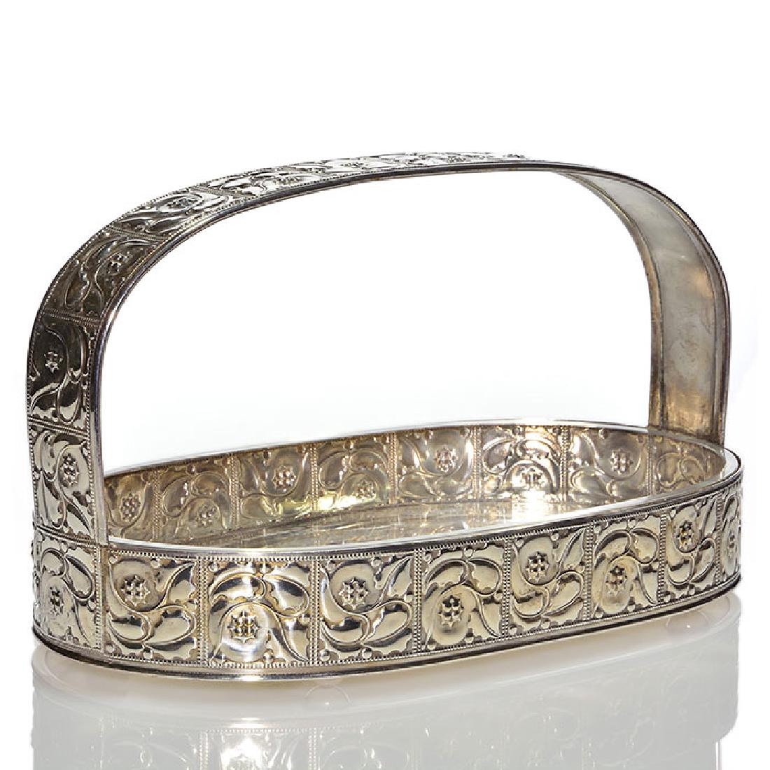 Austrian silver bonbonnier, glass liner, Hoffmann, 6 (1 of 2)