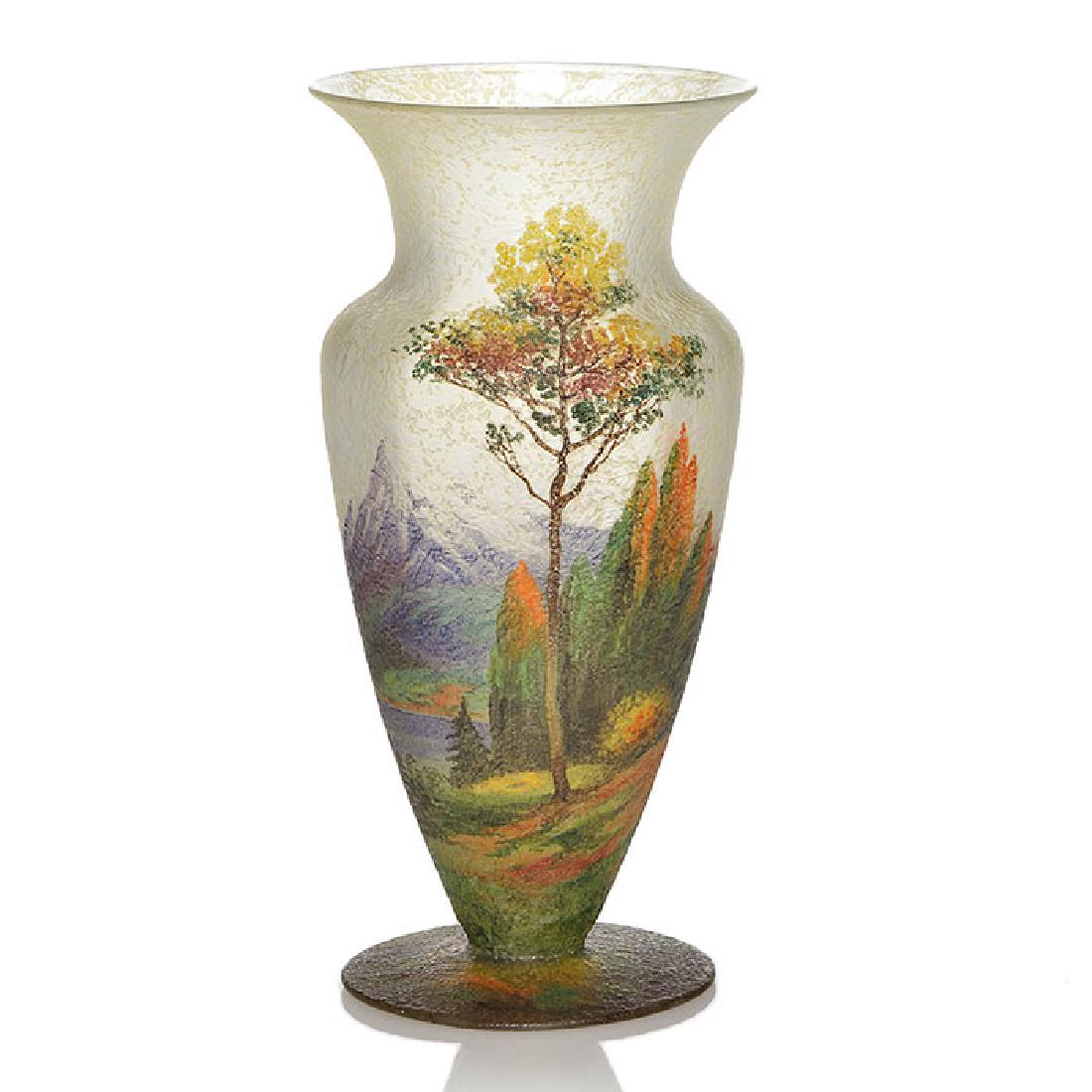 Handel Teroma footed vase, Autumnal scenic, Bailey, 9 (1 of 2)