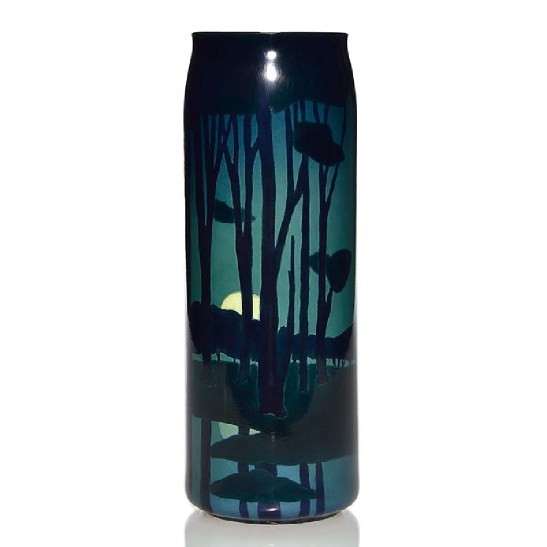 Lenox Beleek Arts & Crafts scenic, trees, moon, 11 1/4 (1 of 1)