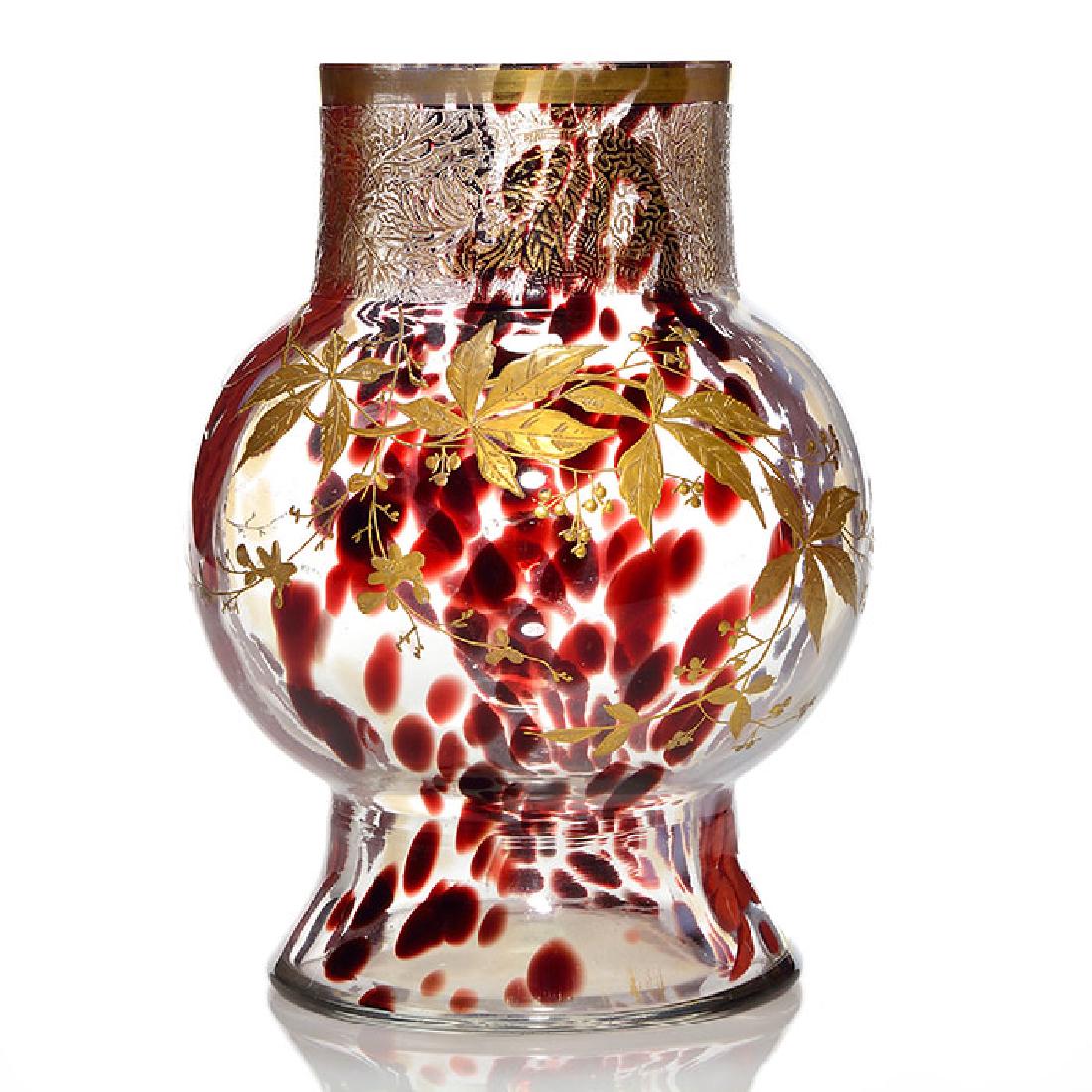 Ernst Leveille attrib. tortoise shell vase, ACB neck, (1 of 1)