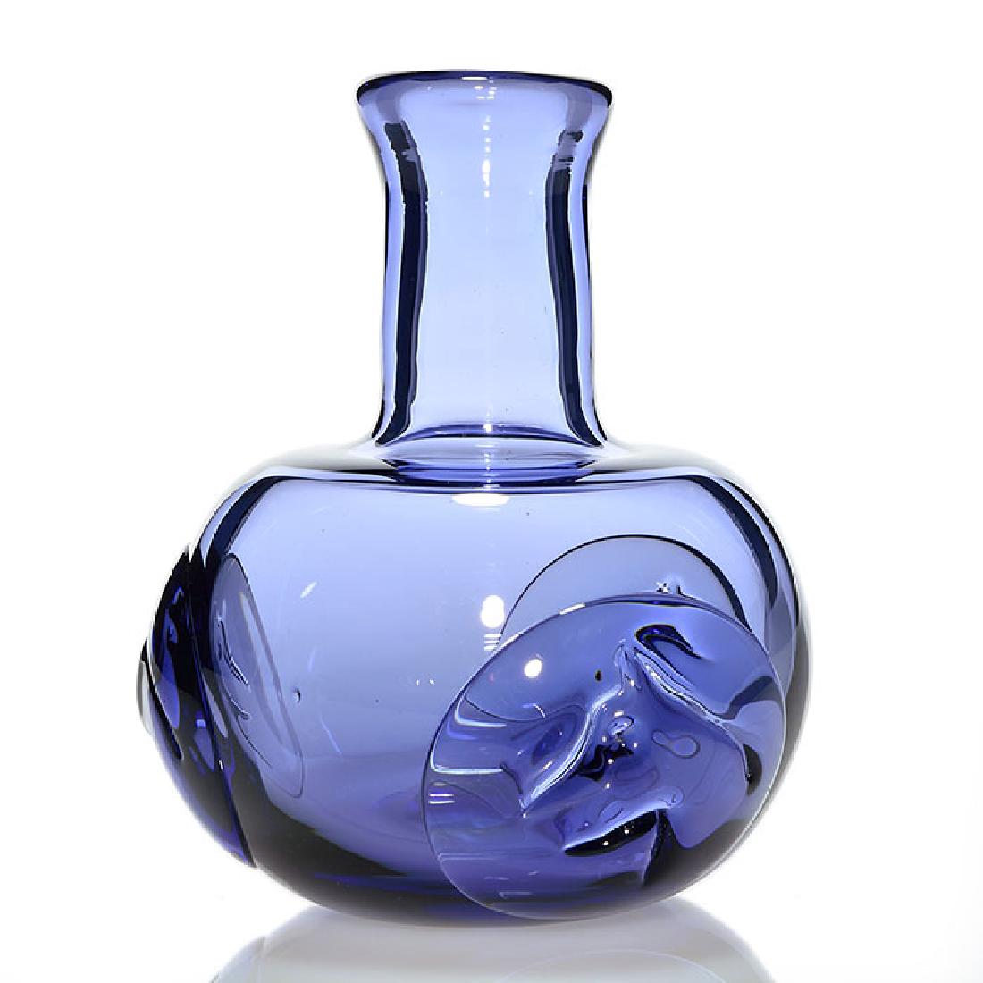 Labino bottle vase, 3 prunts, violet, 5 1/2 inches, (1 of 1)