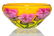 Daniel Lotton mandarin yellow vase, pink flowers, 7 X