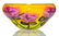 Daniel Lotton mandarin yellow vase, pink flowers, 7 X - 2