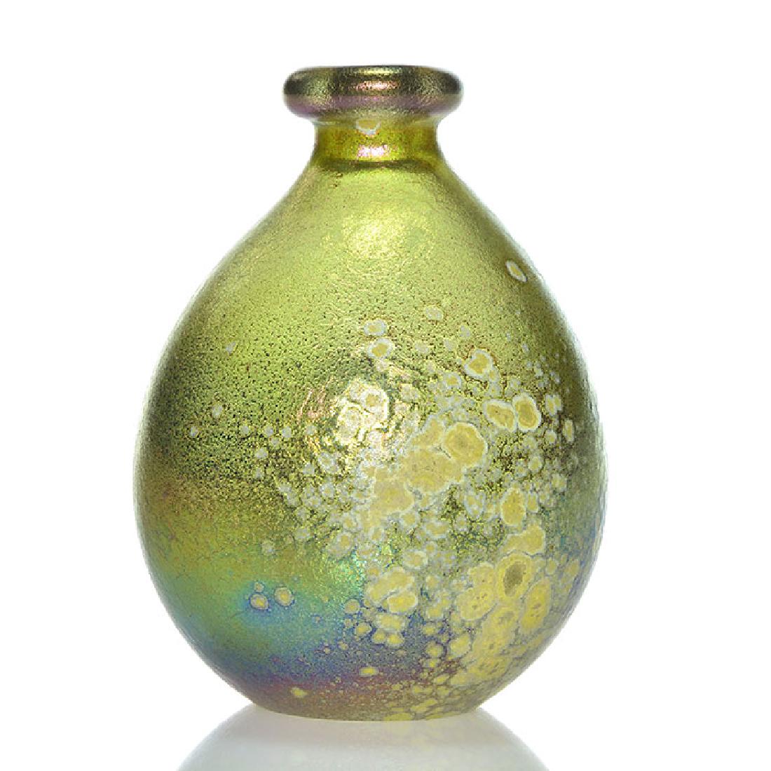 Very early mini Mark Peiser salt glaze golden vase, 3 (1 of 1)