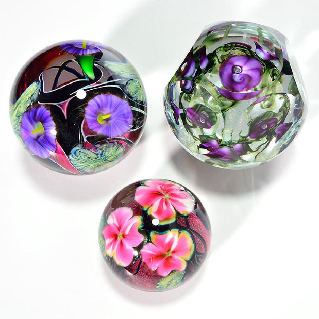 3 Paperweights, 2 Lotton, 1 Vandermark, 4 inches, 2 3/4 (1 of 1)