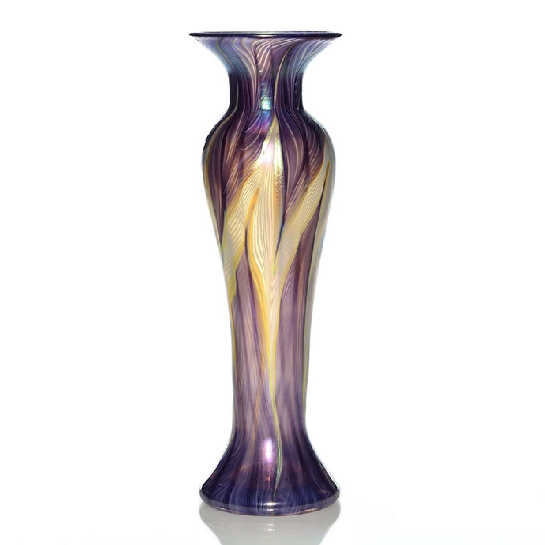 Lundberg Studios Imperial double pull vase, wisteria, (1 of 1)