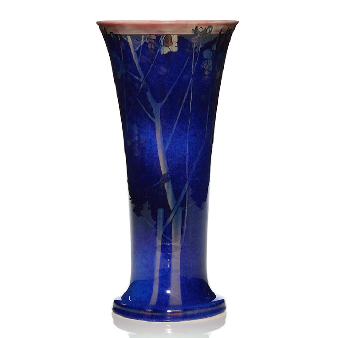 Rookwood Black Opal vase, Coyne, 1924, 1357 B, 13 1/4 (1 of 2)