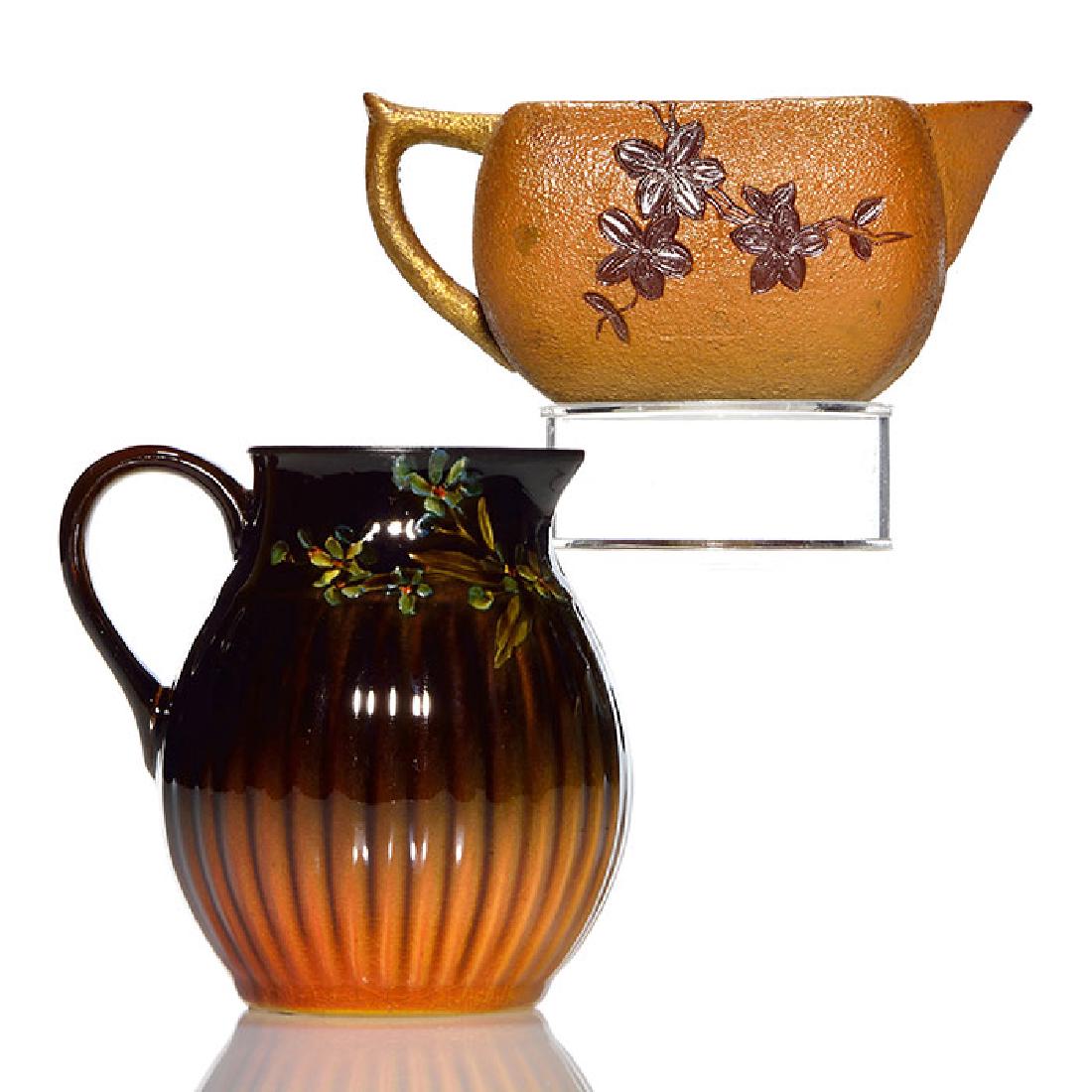 2 Rookwood creamers, dull finish, Standard,2 inches, (1 of 2)