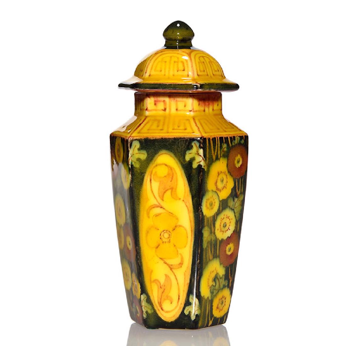 Rookwood Yellow Tint ginger jar, lid, Sax, 1925, 2750, (1 of 1)