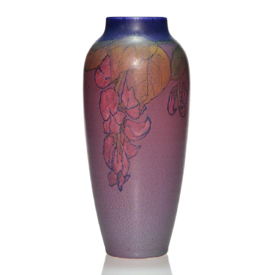 Rookwood Mat floral vase, Lincoln, 1926, 295 D, 8 7/8 (1 of 2)