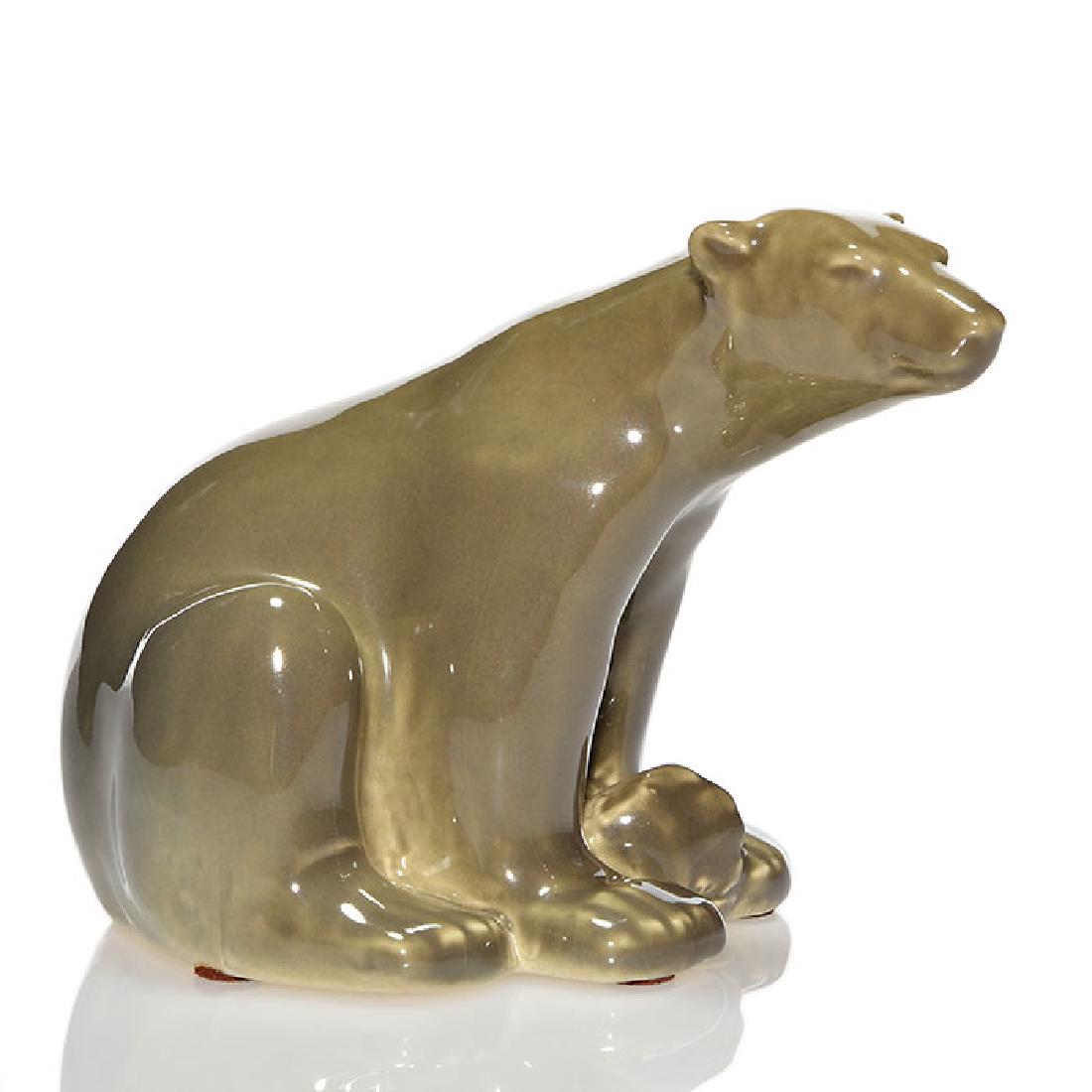 Rookwood Bear paperweight, 1965, 6484, 4 1/8 inches