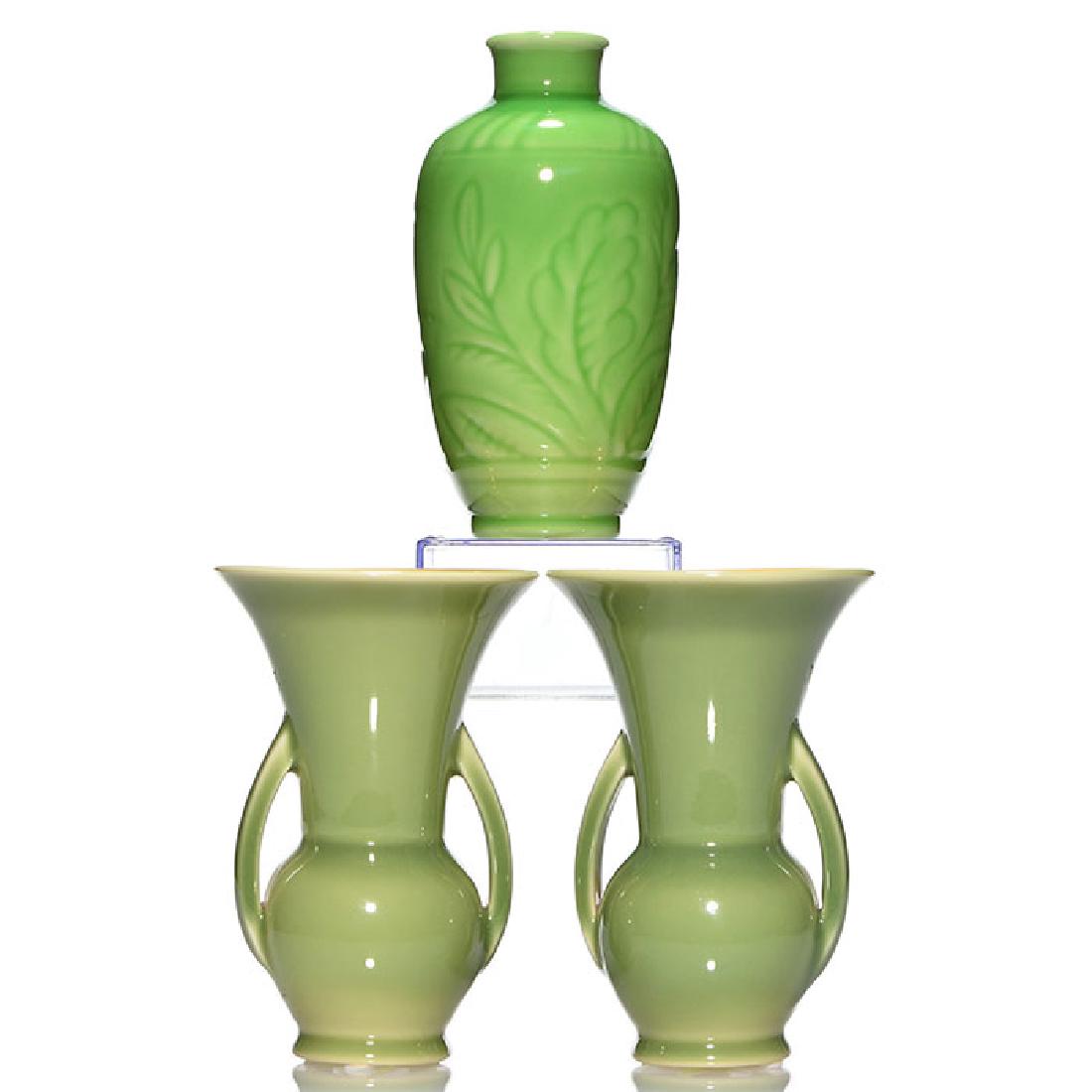 3 Rookwood Production vases, high glaze,tallest 7 1/4 (1 of 1)