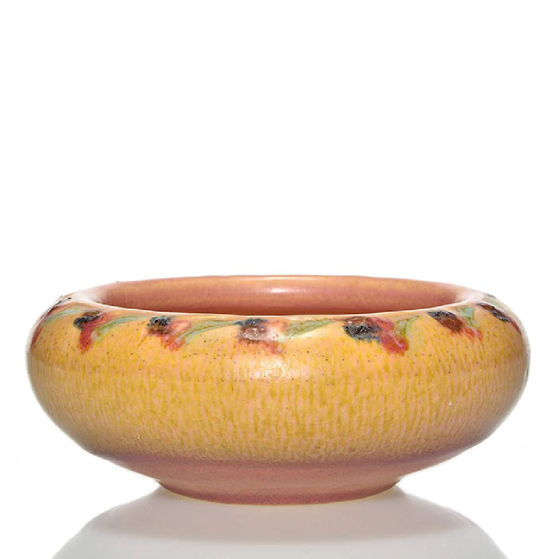 Rookwood mat bowl, carved floral, Todd, 1922,957 DD, 2 (1 of 1)