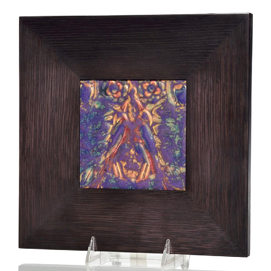 Rookwood Birds trivet, Hentschel, 1913, 3000, 5 3/4 (1 of 2)