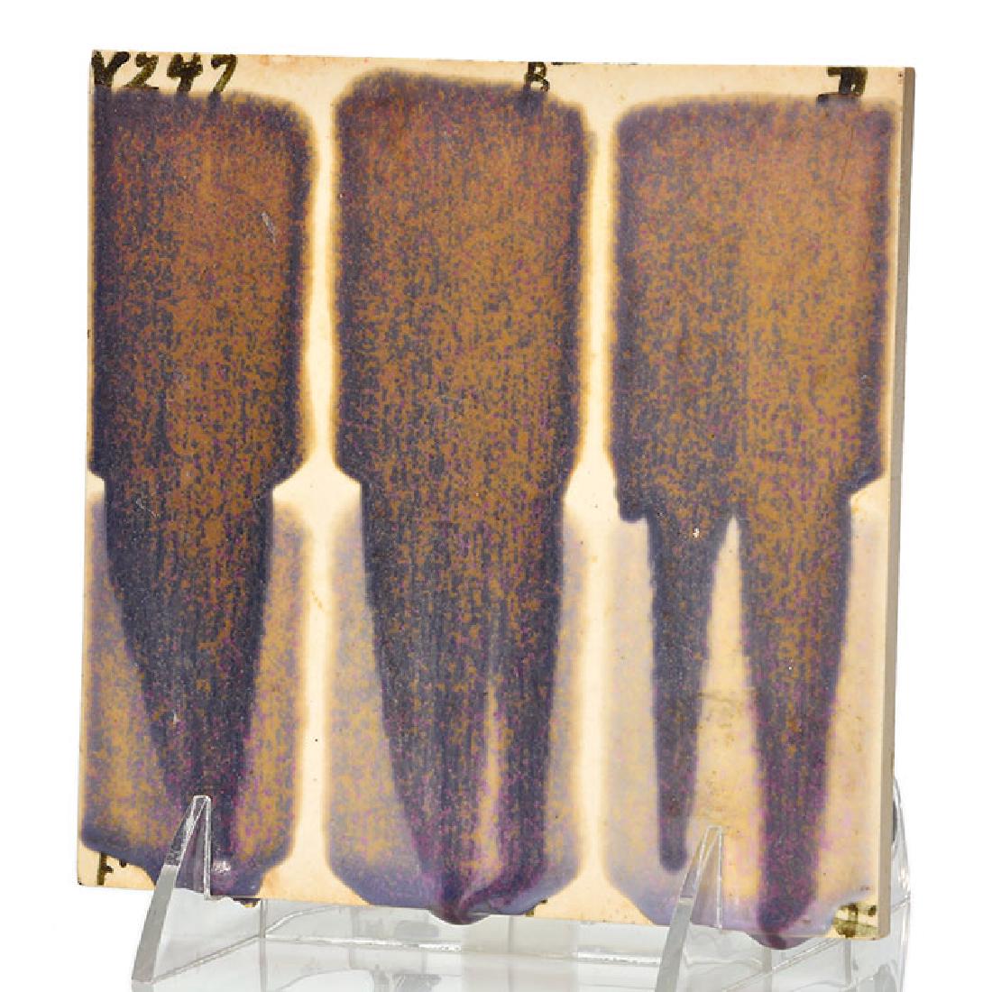 Rookwood glaze test tile, 5 7/8 inches square, brown (1 of 1)