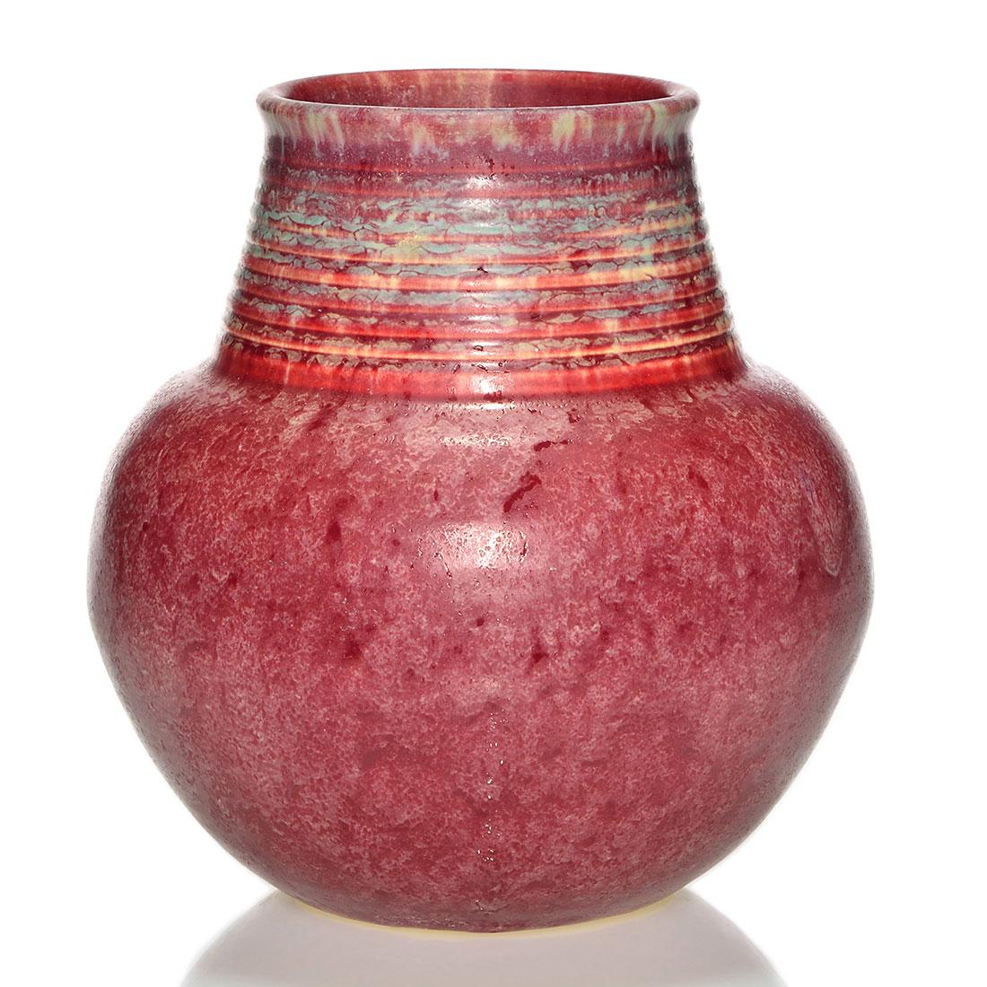 Roseville Imperial II vase, shape 471-7", red, 7 inches (1 of 1)
