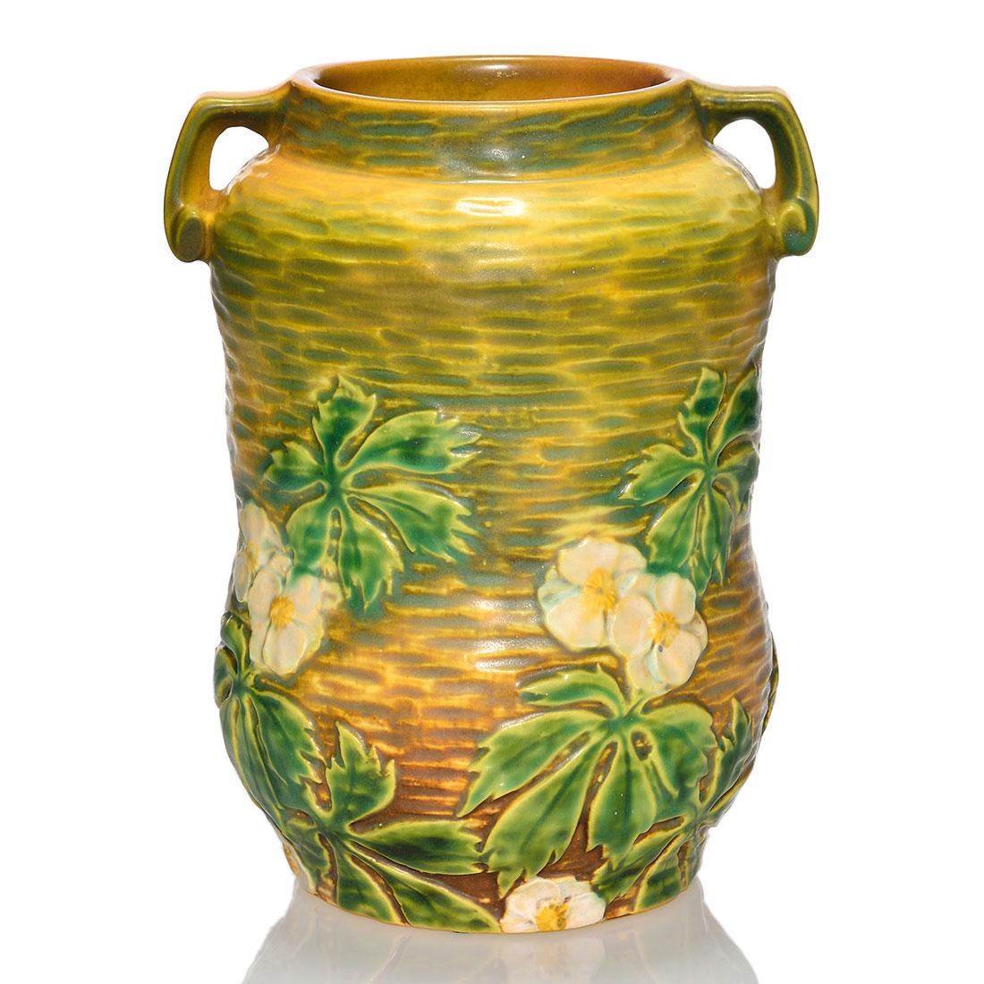 Roseville Experimental floral vase, 8 1/8" (1 of 2)