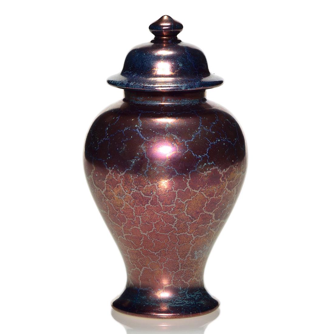 Roseville Pauleo covered jar, rare form, 8 inches, Anna (1 of 1)