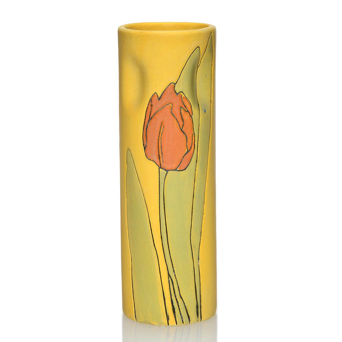 Weller Etched Matt vase, tulip, 10 1/2 inches (1 of 1)